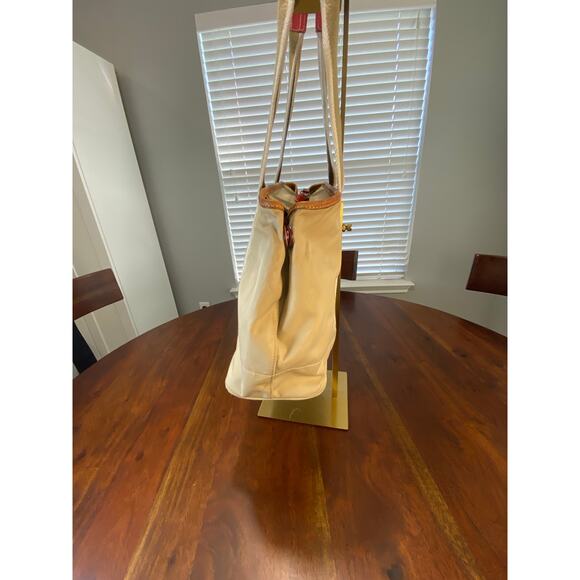 Coach Tan nylon Bag with canvas strap Orange leather trim - Picture 3 of 16